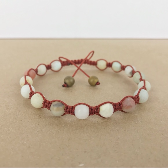 Handmade} Amazonite w/ Hematite Accent Bracelet - Picture 2 of 4